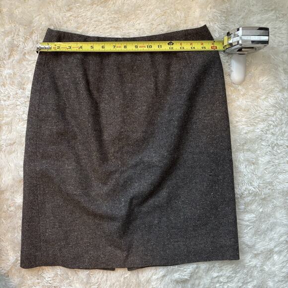 Pendleton Women's Charcoal Wool & Silk Knee Length Pencil Skirt sz 8 Made In USA - Picture 2 of 6